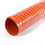 高温风管300度红色硅胶硫化耐腐蚀防火抽风软管 钢丝伸缩管通风管 内径25mm4米