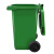 蓓尔蓝 户外垃圾桶大号 100L 加厚商用物业小区环卫塑料桶带盖果皮箱LJT2208 绿色