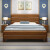 【6期免息】中派 床 新中式实木床卧室家具橡胶木双人床 框架床 1.8*2.0床