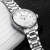 奇洛时（QLLS）手表男士商务全自动机械表带日历防水男表瑞士品质镶钻镂空国表 银壳白面-钢带