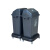 白云超宝四轮子底座弹盖垃圾桶小型带盖厨房卫生间可移动分类组合 【2*60L】四轮底座弹盖垃圾桶B-014B