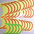 压力表三色标识反光5cm/10cm贴1/2圆弧红黄绿半圆弧上下限边线色环贴 15cm黄色1包50条