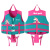 儿童救生衣专业大浮力男女游泳背心浮游求生衣马甲免充气 粉色（1027款） XL