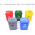 医疗垃圾桶废物小号灰色黄色生活摇盖桶污物5L10L8L15L棉签桶 摇盖8L灰1个（立式）