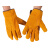 牛皮电焊手套短款防烫焊接焊工软耐用隔热耐高温劳保防护手套长 本色加黄托（短款-加固） XL