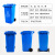 户外分类垃圾桶240L120升80升小区公共场合商用环卫挂车桶 苏州版/无轮/80升绿色可回收