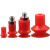 机械手工业真空气动配件B5/B8/B10/B15硅橡胶高回弹气动吸嘴吸盘 B15-S硅胶(红色)