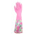 春蕾900-50保暖手套 50cm2双 加长加绒加厚防水防滑PU绒里防寒手套 粉色花边款 定制
