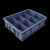分格零件盒 塑料加厚多格箱物料分类收纳长方形螺丝五金配件工具箱 570无格箱-灰（565*420*155）