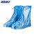 海斯迪克 透明防雨防水鞋套 加厚防滑男女雨鞋 珠光蓝 L 