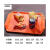 塑料托盘长方形快餐盘食堂酒店上菜托盘商用餐厅专用圆形防滑托盘 ABS805橙色