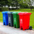 益美得 塑料脚踏分类垃圾桶脚踩大号垃圾箱果皮桶带盖 240L蓝色（可回收物）