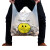 益美得 DA4092 透明笑脸背心袋超市塑料购物袋打包袋  5丝20*32(50个/捆) 5捆装