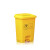 希万辉 医疗废物垃圾桶医院用利器盒加厚黄色医院诊所脚踏桶有盖大号 黄色87L