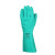 代尔塔 201802 高性能丁腈防化手套 舒适型耐油耐磨耐酸碱 绿色 9码 1副