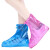 海斯迪克 透明防雨防水鞋套 加厚防滑男女雨鞋 粉色 XL 
