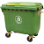 垃圾箱660升室外垃圾桶大型大容量定制绿色盖带轮环卫车户外大号 660升特厚款带轮无盖黑色