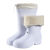EVA白色卫生靴加绒食堂厨房工厂专用雨靴防滑耐油高筒棉水鞋 EVA高帮加棉 40