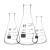 高硼硅玻璃三角烧瓶锥形瓶带塞大口500ml配三角瓶硅胶塞子实验室 白色 广口500ml环球(不带塞)