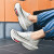 疾步（JIBU）男鞋夏季新款透气前掌气垫超轻减震体育生跑鞋透气运动学生体测 灰色 42