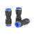 快速快插接头气管软管直通对接PU4/6/8/10/12/16气动配件大全气泵 蓝 色 PU10(100个装)