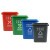 定制分类垃圾桶无盖小区工业办公区广场大中小塑料环卫垃圾桶 40L-无盖-红色有害垃圾