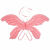 心翼（XINYI）可爱儿童造型天使蝴蝶翅膀拍照装饰铝膜生日派对装饰铝箔异型气球 蝴蝶翅膀马卡粉