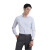 中神盾 8628 男式长袖衬衫修身韩版职业商务白领条纹衬衣 白底蓝竖条（人字纹）41码 (100-499件)