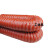 定制适用红色高温风管耐高温管矽胶硅胶管伸缩通风管道排风排气管热风管 内径250mm*4米1根