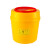 标燕（十件起购）【圆形10L】黄色塑料垃圾桶圆形一次性 医疗利器盒 锐器桶BYLJT-14
