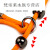 新宠之康宠物牵引绳赛级训练结实专业攀岩神防窒息扣锌合金材质耐用 橙色 12米长