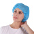 迈恻亦一次性帽子头套厨师餐饮防尘厨房女卫生透气工作网帽防掉头发 蓝色条形帽 200只