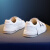SHEFEIGE品牌鞋子女鞋新款2024今年流行板鞋春季平底百搭休闲魔术贴小白鞋 白色 35