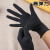 手套发型师专用黑色乳胶耐磨烫染发工作洗头薄款高弹性 颗粒韩国黑色手套十双 S