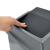 兰诗（LAUTEE）XDL-25B 新国标分类摇盖方形垃圾桶 物业环卫垃圾桶 25L灰色-其他垃圾
