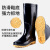 重庆高筒雨鞋防水男士牛筋底防滑耐磨劳保三防雨靴水鞋胶鞋套 三防雨靴 45