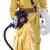 LZJV自吸式长管呼吸器过滤防毒尘面罩单双人电动送风式空气呼吸器面具 单人电动+风长管呼吸器（10米）+滤棉