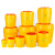 庄太太【圆形6L】黄色塑料垃圾桶一次性医疗利器盒锐器桶