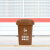 威佳环卫垃圾桶大号加厚酒店小区商用垃圾桶带盖上海标准物业桶 棕色湿垃圾50L