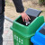 益美得 塑料摇盖分类垃圾桶大号办公室物业学校垃圾箱 正方桶60L绿色（厨余垃圾）
