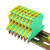 汇君（HUNJUN） UK黄绿地线端子双色电压导轨接地端子排 STTB2.5-PE双层端子100片