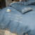 北极绒（Bejirog） 全棉四件套纯棉60支长绒棉欧式裸睡双人被套床单床上用品 菲洛拉-冰立蓝 1.8m床单款四件套【200*230cm】