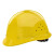 伟光 安全帽 新国标 ABS透气夏季安全头盔 圆顶玻璃钢型 工地建筑 工程监理 电力施工安全帽 黄色【圆顶ASB透气】 旋钮式调节