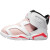 耐克【现货】耐克Air Jordan  AJ6胭脂红 青少年 潮流运动鞋 篮球鞋 DR8499-661白粉6C-10 150mm 9C/26码