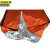 京洲实邦 橙色睡袋+束口袋 户外PE铝膜应急救援睡袋JZSB-9284