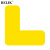 BELIK 警示四角定位贴黄色L型 100个 3*1CM 桌面5S6S现场管理定位贴纸不干胶 WX-5