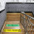 小心台阶地滑上下楼梯靠右行一米线地贴提示牌耐磨提示贴长条楼梯 基础款WM-12 120x10cm