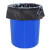益美得 LJD12143 商用大号垃圾袋物业环卫平口塑料袋黑色 120*140cm（50只3.4丝）