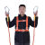 定制适用安全带工地施工保险带高空作业安全带全身五点式攀岩安全 橘色单小钩3米带绑腿