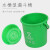 鲁识LS-rt225 垃圾桶提手带盖垃圾分类干湿分离垃圾桶 10升方桶带滤网(绿色)厨余垃圾